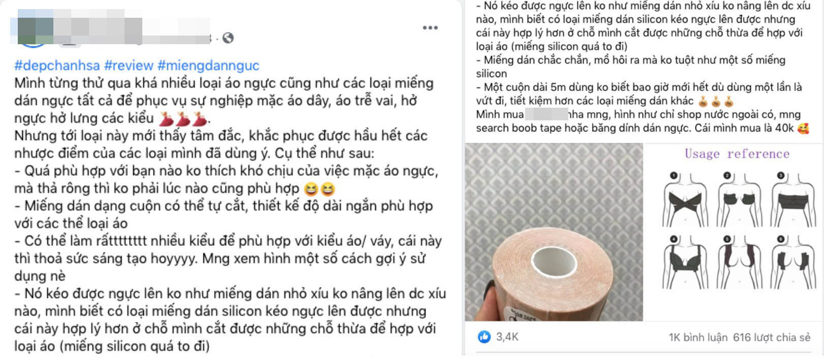 Bỏ hết áo lót, chị em sau sinh sa trễ lăng xê băng dính nâng ngực - 1