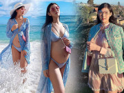 Thời trang - “Chị cả” giới rich kid Việt diện bikini khoe bụng bầu, không quên dát hàng hiệu cho sang người