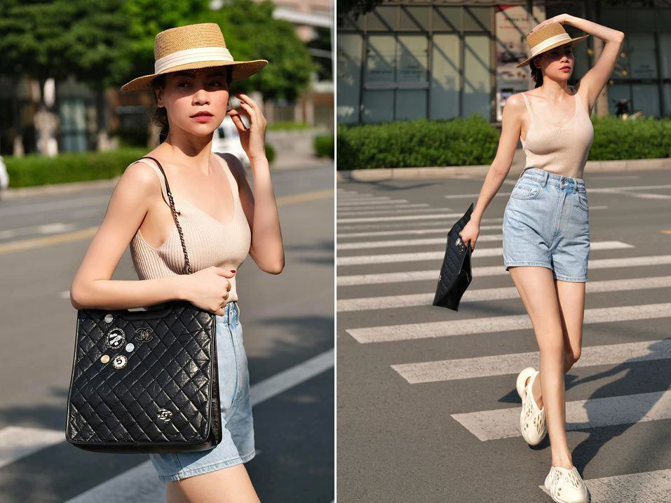 Đồ len móc lưới đâu chỉ diện vào mùa đông, sao Việt còn amp;#34;ốpamp;#34; luôn cho outfit ngày hè - 7