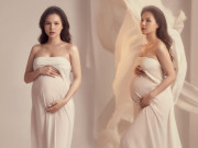 Bà bầu - Nàng dâu hào môn khoe ảnh bầu đẹp mướt mắt, hạnh phúc khi thấy con đạp "bình bịch"