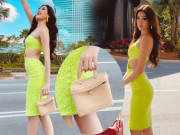 Thời trang - Không phải hàng hiệu, Khánh Vân xách túi giá rẻ tại Miss Universe mà đẳng cấp hơn người