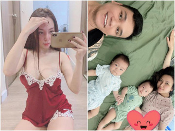 Khắc Việt khoe ảnh gia đình 4 người, vợ DJ nóng bỏng bị nói nhìn không liên quan với con