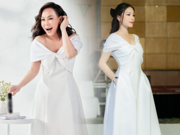 Việt Hương đụng đầm trễ nải với đàn em vẫn vô cùng hút mắt và ấn tượng