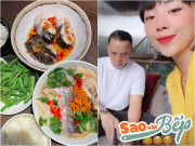 Bếp Eva - Sao vào bếp: Tóc Tiên nấu canh cá măng chua đợi chồng về ăn, còn mắc "bệnh trình bày"