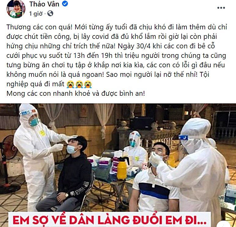 MC Thảo Vân đau thắt lòng, thương nam sinh đi bê cỗ cưới mắc COVID còn bị chỉ trích - 1