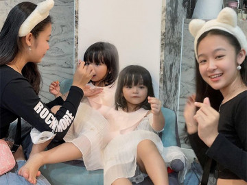 Con gái bà trùm nhan sắc và hoa hậu nhí Bảo Ngọc xinh xắn khi hội ngộ