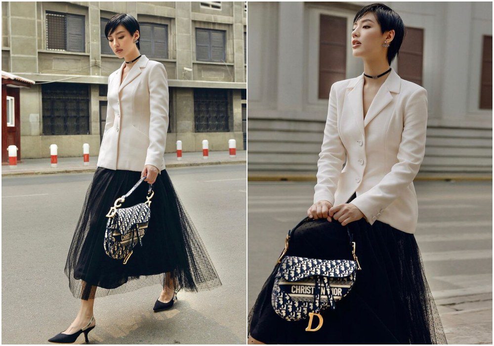 Lê Phương lên đồ quý tộc cùng blazer và chân váy, không amp;#34;quên nội yamp;#34; như hội chị em - 5