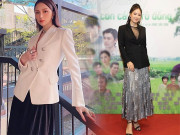 Thời trang - Lê Phương lên đồ quý tộc cùng blazer và chân váy, không "quên nội y" như hội chị em