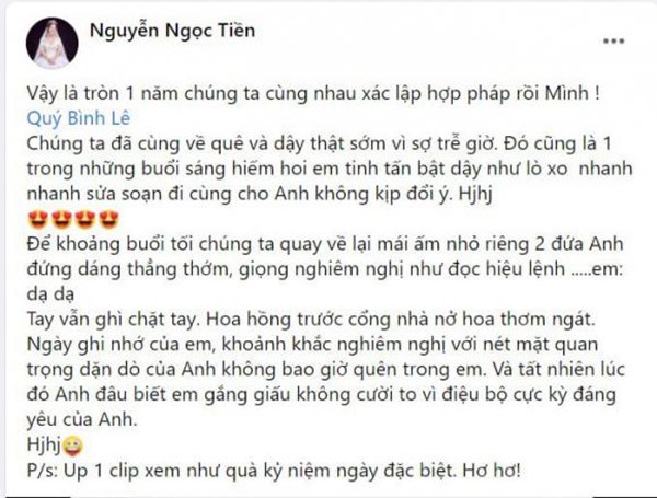 Vợ Quý Bình kể kỉ niệm ngày trọng đại, ai ngờ bị chồng trách ngược vì một chi tiết - 3