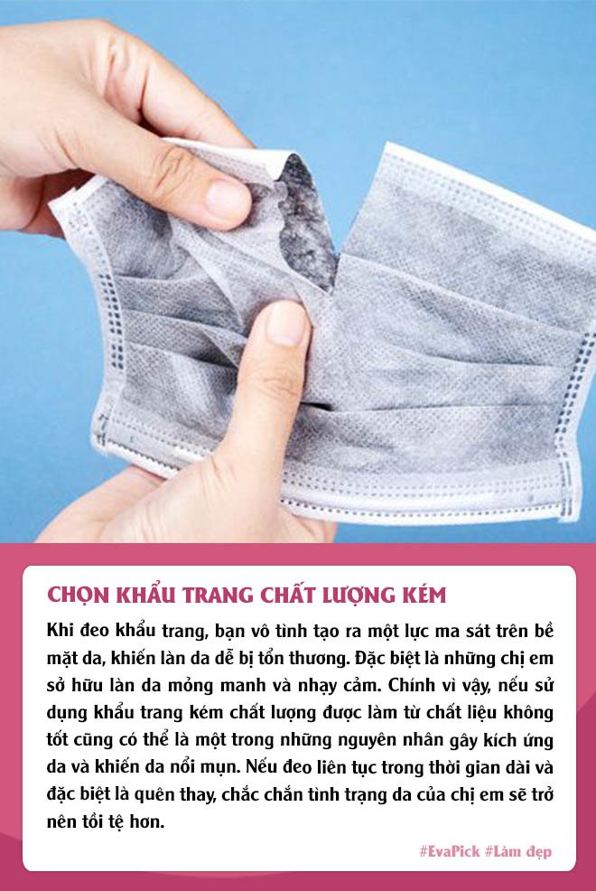 Eva Pick: Mụn mọc thành chùm khi đeo khẩu trang, chắc hẳn nàng đã mắc 4 sai lầm sau - 1