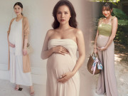 Thời trang - Học Phanh Lee chọn đồ bầu những tháng cuối, chị em che "khủng hoảng" chân to