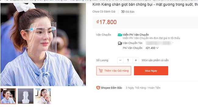 Dịch bùng mạnh, chị em bán hàng online lập tức amp;#34;bắt trendamp;#34; bán kính chắn giọt bắn - 2