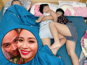 Yêu con - Cảnh gia đình nhà MC Hoàng Linh ngủ chung trên một chiếc giường, mọi người thích thú bàn tán