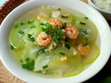 2 cách làm canh bầu nấu tôm ngon, ngọt nước dễ nấu