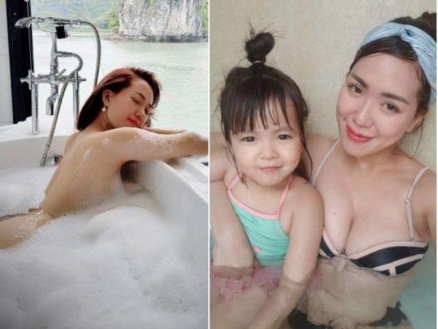 Hotgirl bùng hàng phim VTV khoe dáng trong bồn tắm, ngày thường làm mẹ 2 con nóng bỏng