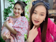 Làm đẹp - 1 tháng sau sinh, Bảo Thanh khoe ảnh bên con: Đôi mắt "trĩu nặng" nhưng nhan sắc rạng rỡ