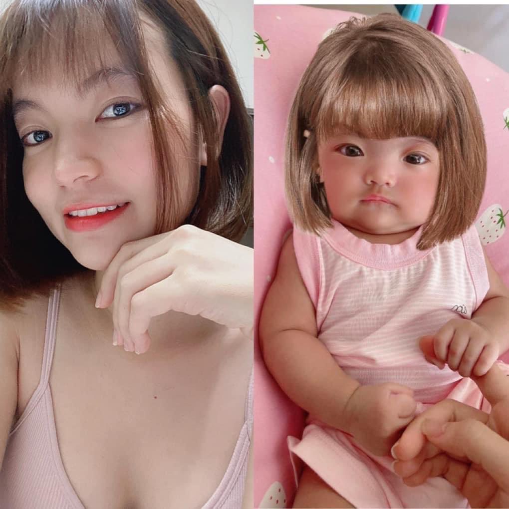 Sinh 1,9kg, 6 tháng ít tóc, con gái Mạc Văn Khoa vẫn được mẹ làm điệu bất chấp - 5