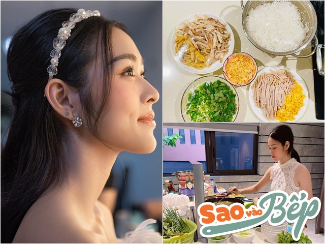 Sao vào bếp: Mỹ nhân má lúm xinh đẹp của showbiz nhận nghìn like với nồi bún, phở ngon