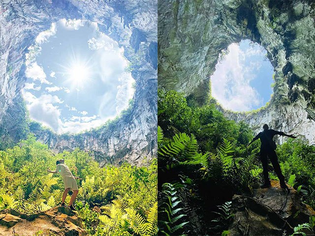 Phát hiện hố sụt tử thần ở Hà Giang, đẹp như phim viễn tưởng nhưng cực khó đi