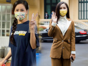 Thời trang - Mai Phương Thuý diện đồ bình dân đi tình nguyện, không quên "tạo nét" với món bất ly thân