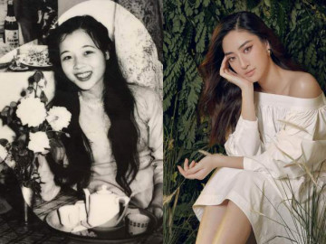 Hoa hậu Lương Thùy Linh thừa hưởng nhiều nét đẹp từ mẹ 