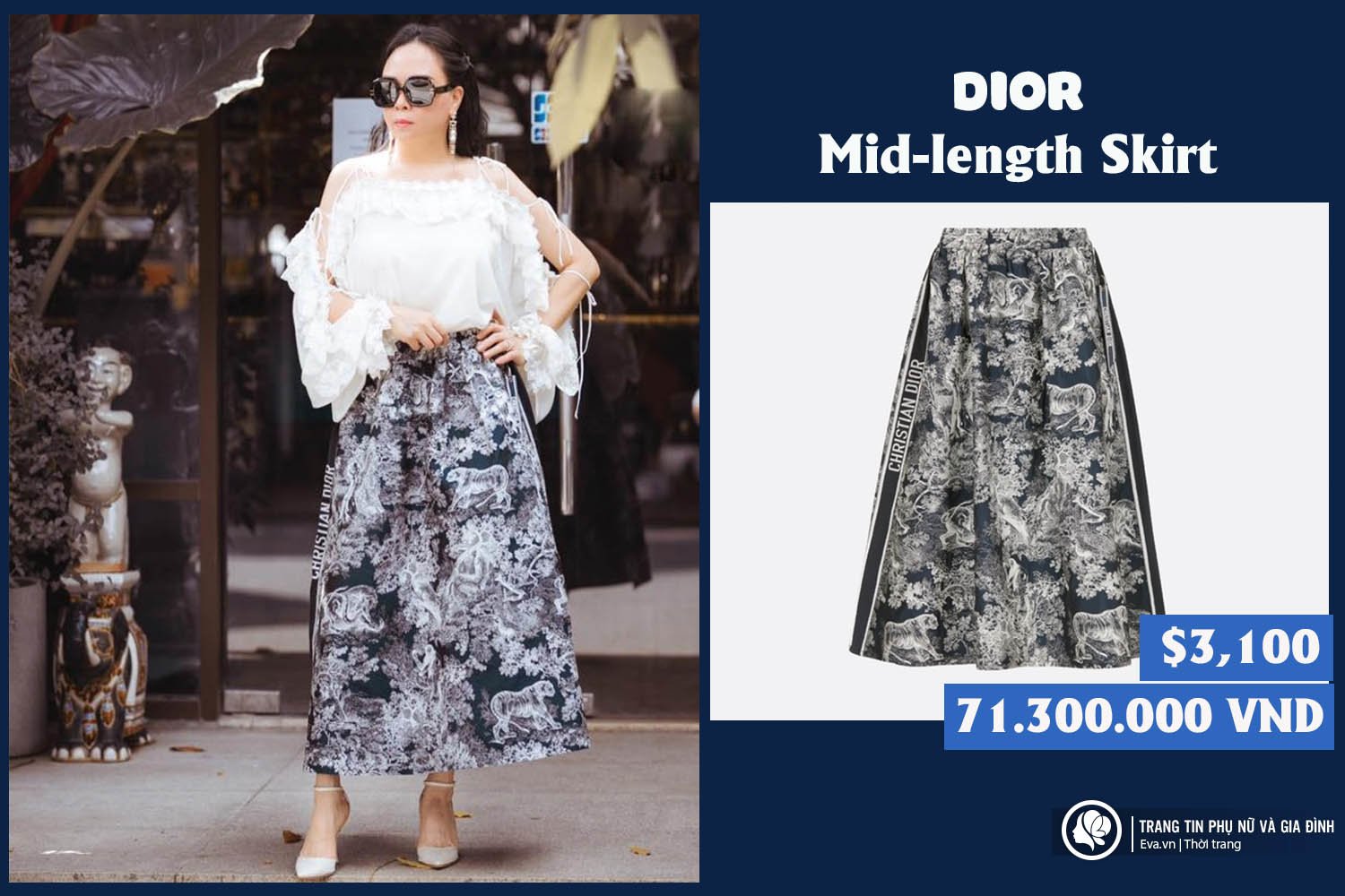 Chân Váy Xếp Ly Ren Đai Lưng Dior – Authentic Store