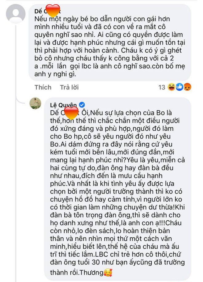 Bị hỏi nếu con trai yêu người kém tuổi, Lệ Quyên lấy tình trẻ kém 12 tuổi ra đáp trả - 5