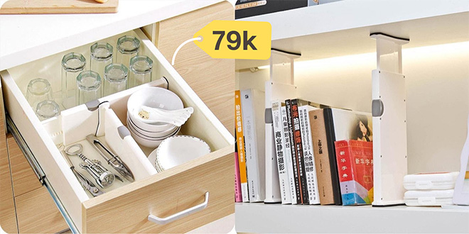 Bí quyết xếp đồ ngăn nắp, mở rộng không gian nhà cửa với món có giá từ 8K - 5
