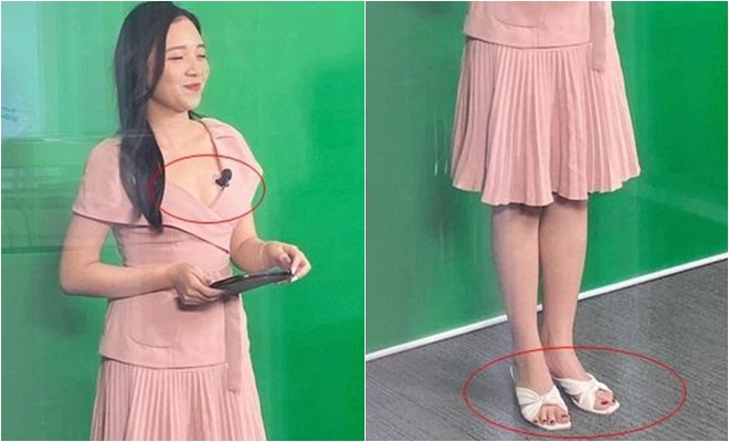 Đôi dép lạc quẻ của Phương Thảo khiến khán giả bật cười.