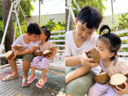 Làm mẹ - Lê Phương khoe con trai tình cảm với em gái cùng mẹ khác cha, ra dáng anh cả đĩnh đạc  