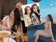 Làm mẹ - Hương Tràm có cô em họ nổi tiếng Hà Tĩnh, làm mẹ một con xinh đẹp sang chảnh, chồng chiều