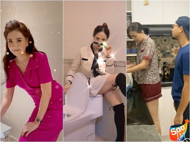 MC xinh nhất VTV và loạt sao Việt cọ toilet, đổ rác vẫn sang chảnh, vợ Huỳnh Đông hài nhất