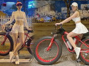 Thời trang - Xứng danh mẹ bỉm sexy nhất Vbiz: Diệp Lâm Anh đạp xe tập luyện là phụ, "ăn diện" là chính