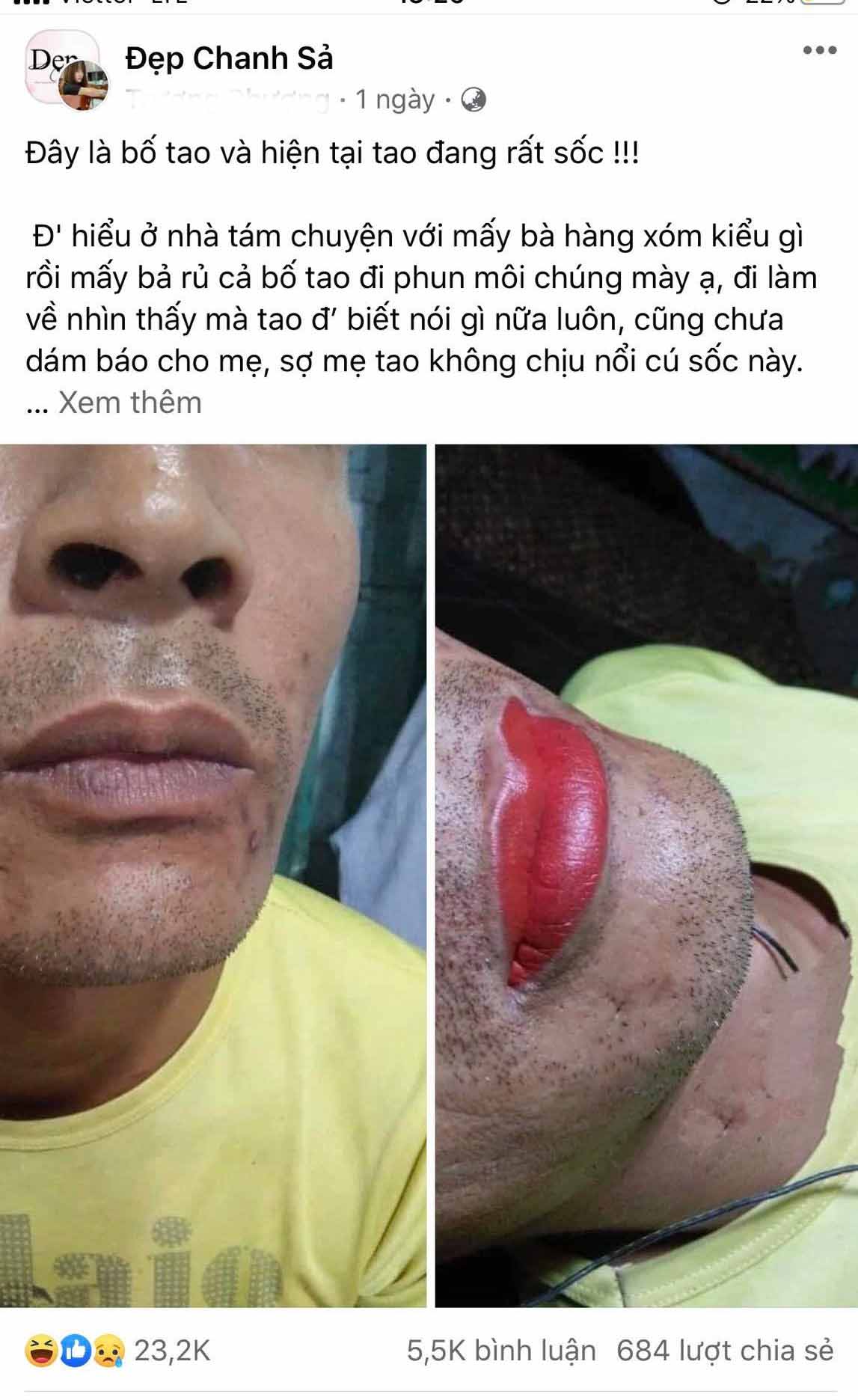 CĐM amp;#34;phát sốtamp;#34; với ông bố chất chơi: trốn vợ con đi phun xăm môi và cái kết bất ngờ - 1