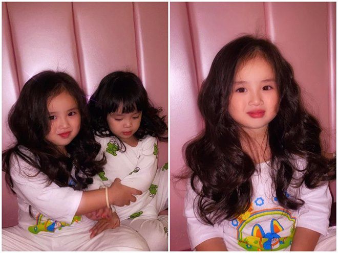 2 con gái của Hoài Lâm ngày càng trổ nét xinh đẹp. 