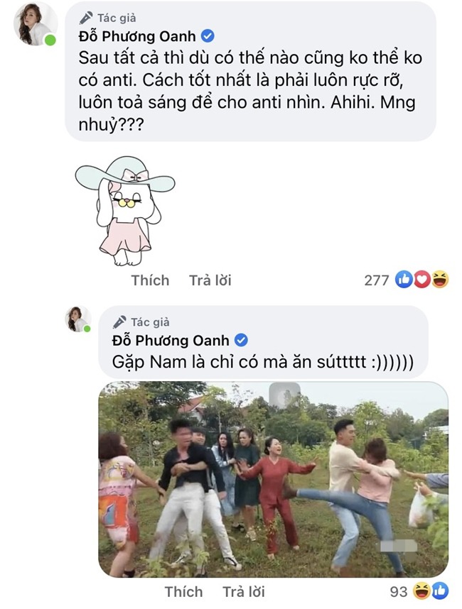 Phương Oanh chia sẻ thêm quan điểm về việc có anti-fan...