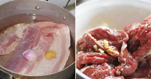 Don't boil the meat like you did, must add this step so that the meat is completely clean, free of residue and toxins - 4