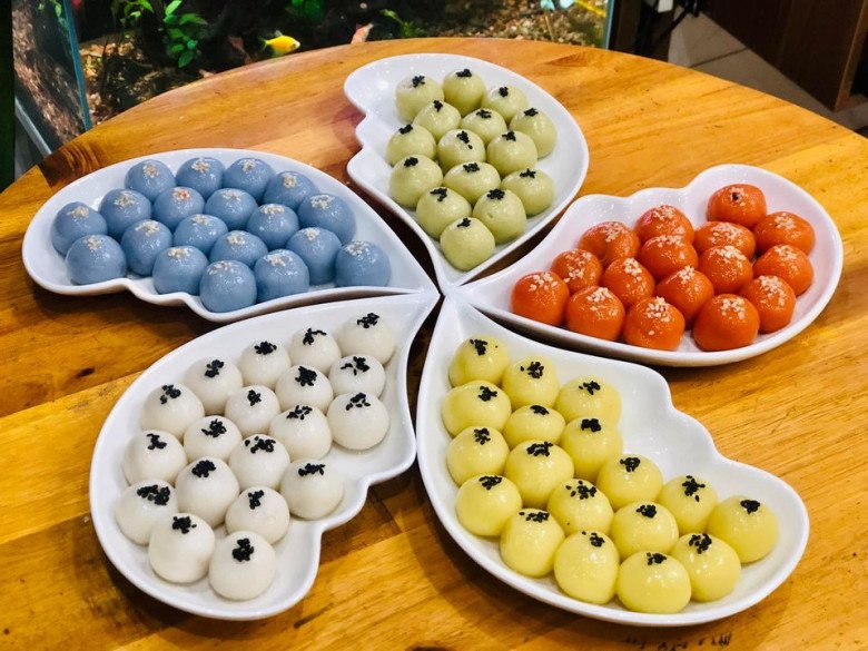 Original Korean New Year, sisters show off photos of vegetarian cakes of all colors, many designs flooded social networks - 11