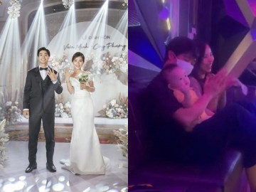 Con trai Công Phượng lần đầu lộ diện