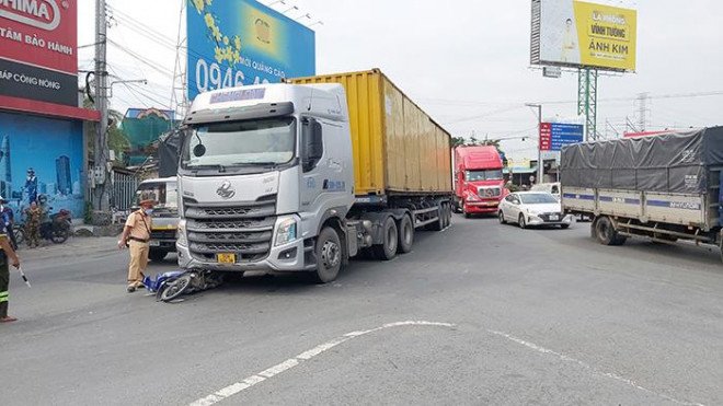 Hiện trường vụ tai nạn.