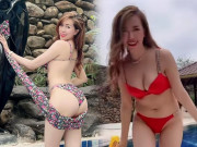 Làm đẹp - Quay clip khoe hình thể với bikini, hot girl siêu vòng một của Vbiz có thực sự nuột nà
