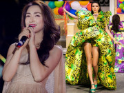Thời trang - Cao 3 mét bẻ đôi, Hòa Minzy đem "vũ khí" dài ngoằng đọ dáng cùng Minh Tú
