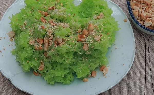Món xôi từ rau xau xau có màu sắc bắt mắt
