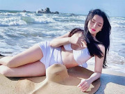 Thời trang - Diện bikini cách điệu, Thu Thuỷ thoải mái tạo dáng khoe thân hình chuẩn chỉnh