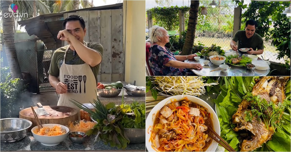 The unmarried U50 actor returned to his hometown to cook for his mother a rustic dish, revealing the property division