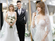 Thời trang - Cô dâu nào chất như vợ Mạc Văn Khoa, mặc váy cưới tinh khôi khoe hình xăm “khủng”