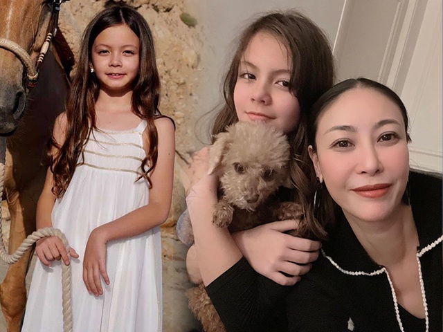 Khoe sắc cạnh Hà Kiều Anh, con gái lai của Hồng Nhung nổi bật, 10 tuổi đã có nét Hoa hậu