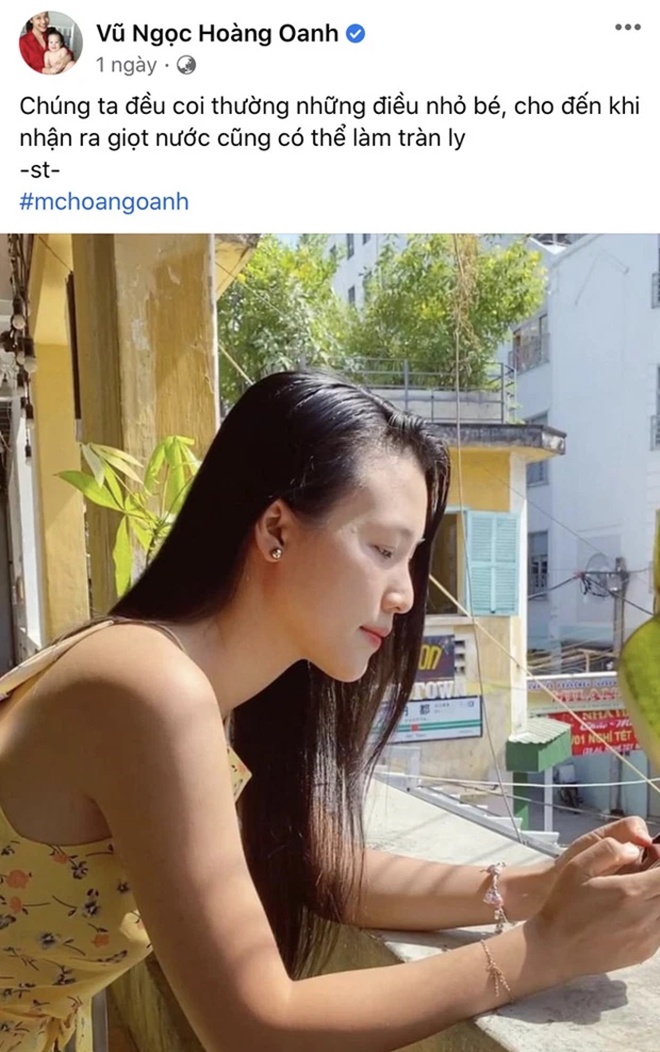 What did Hoang Oanh say 15 minutes before her husband announced his divorce and quickly deleted it?  - 7