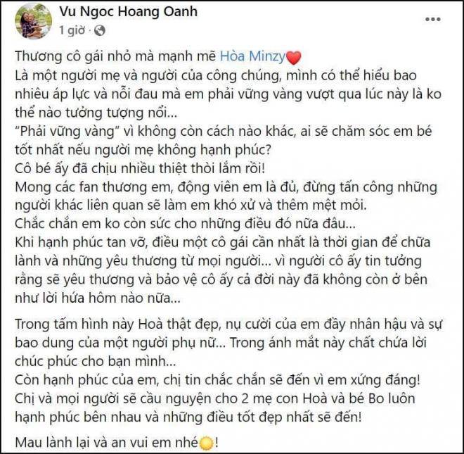 What did Hoang Oanh say 15 minutes before her husband announced his divorce and quickly deleted it?  - 8