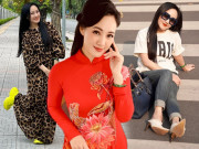 Thời trang - BTV Hoài Anh diện đầm hổ báo xuống phố, phối màu cao tay, dân tình khen nức nở